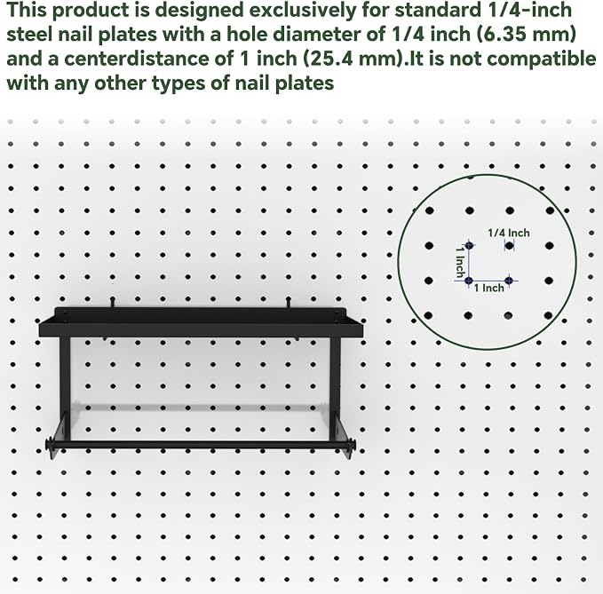 2 Pack Paper Towel Holder for Pegboard, Pegboard Paper Towel Holder - Image 3
