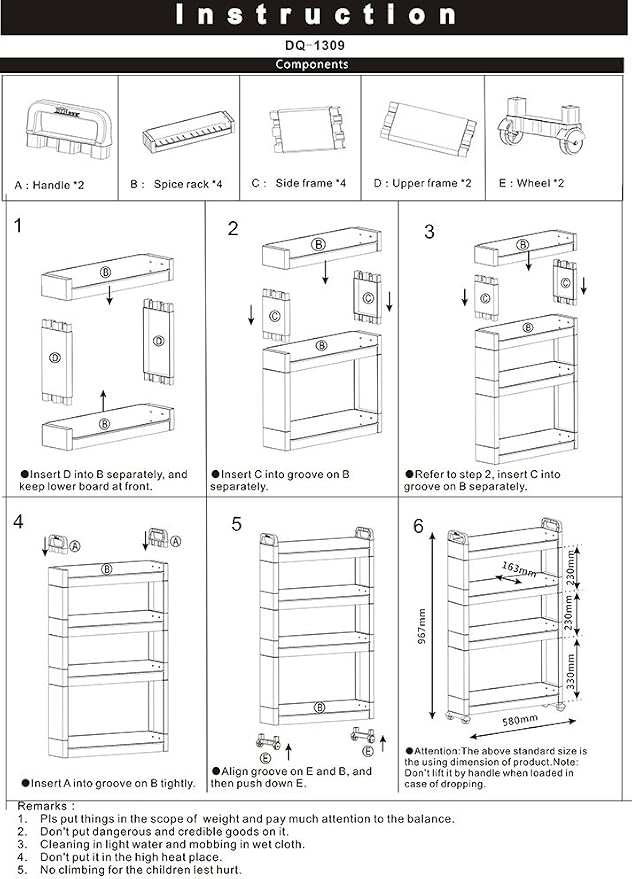 BAOYOUNI Slim Storage Cart Between Washer Dryer Cabinet Rolling Shelf Slide Out - Image 9