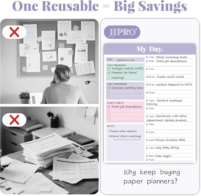 JJPRO Reusable Desktop Daily Planner - Image 3