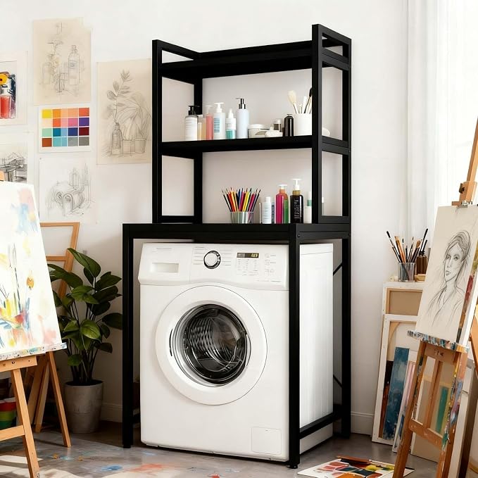 Space-Saving 3-Tier Over Washer and Dryer Storage Shelf, Heavy-Duty Over - Image 5