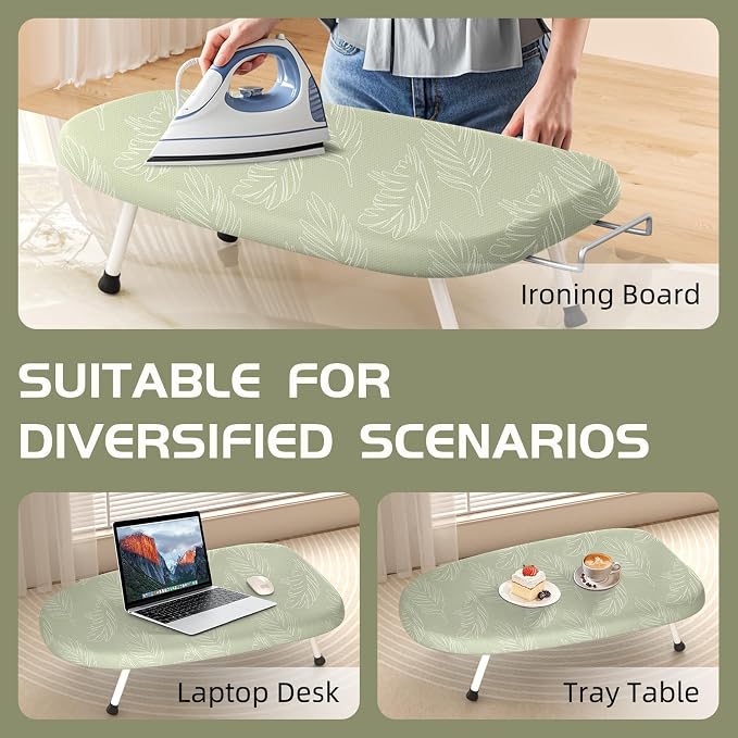Mini Ironing Board Tabletop Ironing Board Compact Foldable Iron Board Thick - Image 6
