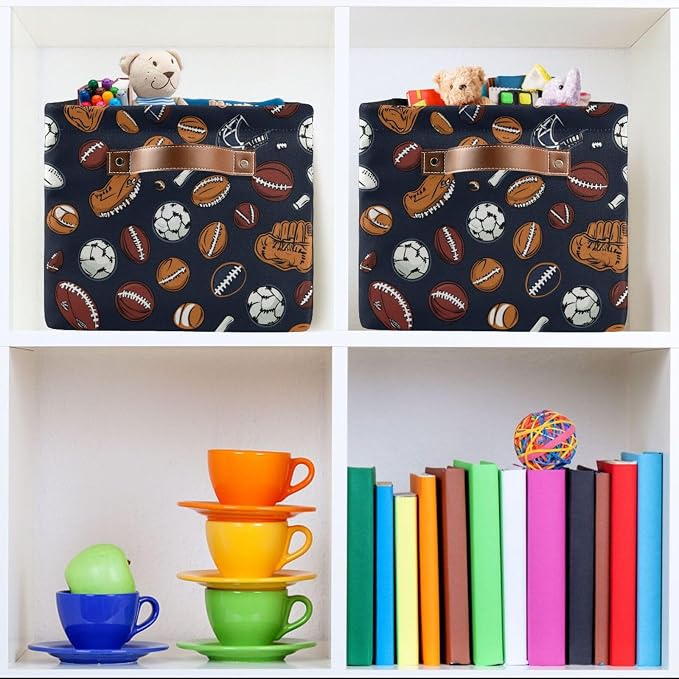 Nander Sports Balls and Gloves Storage Basket 1PCS, Foldable Storage Bin - Image 6