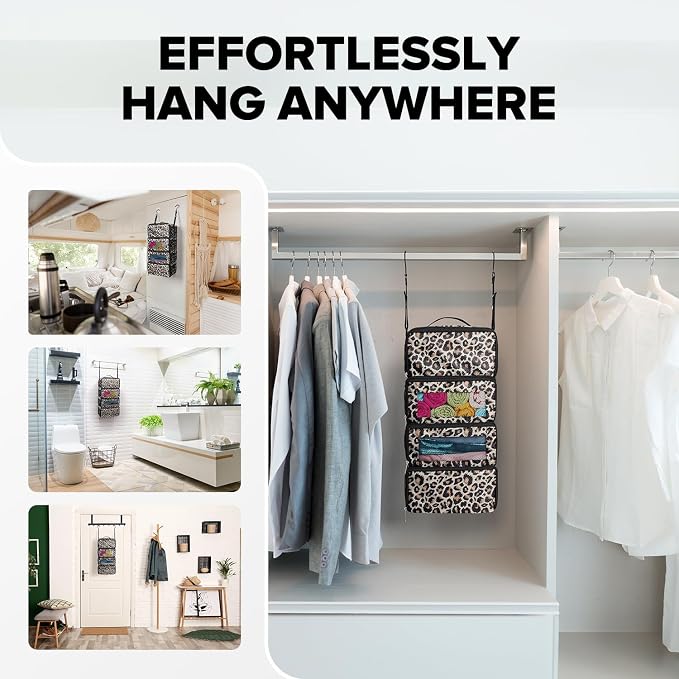 Suitcase Organizer, Travel Luggage Organizer Hanging Shelves Packing Cube - Image 4