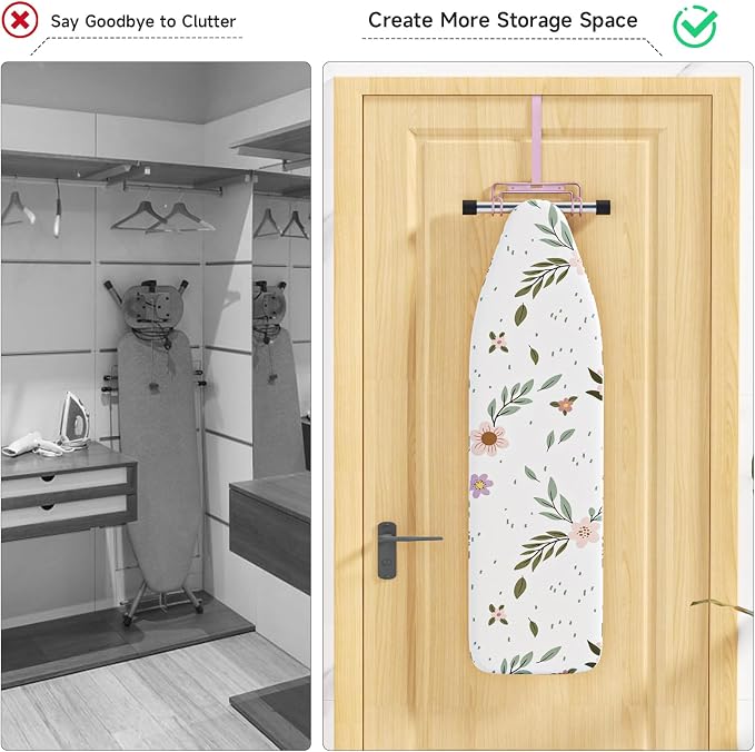 Over The Door & Wall Mount Ironing Board Hanger - Image 9