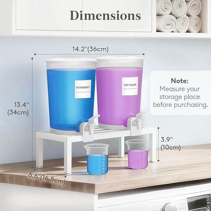 Lifewit 2-Pack Liquid Laundry Detergent Dispenser, 120 fl oz/3.5L Laundry Room - Image 4