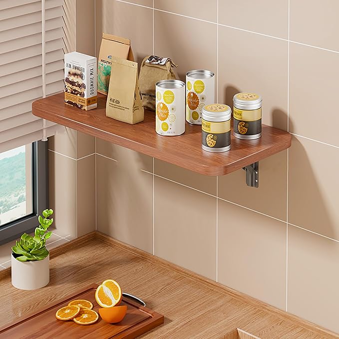 Wall Mounted Folding Table Desk Kitchen Dining Table Floating Foldable Table by Unknown
