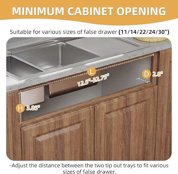 Furniware 11" Tip Out Trays - Image 7