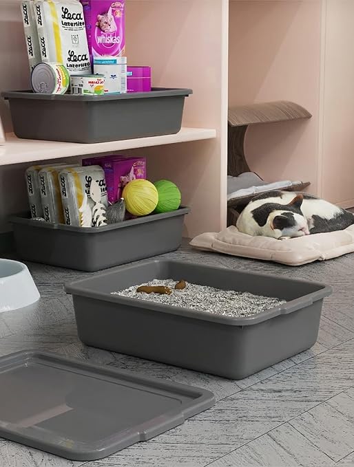 Gray 13 L Commercial Bus Tubs/Tote Box - Image 4