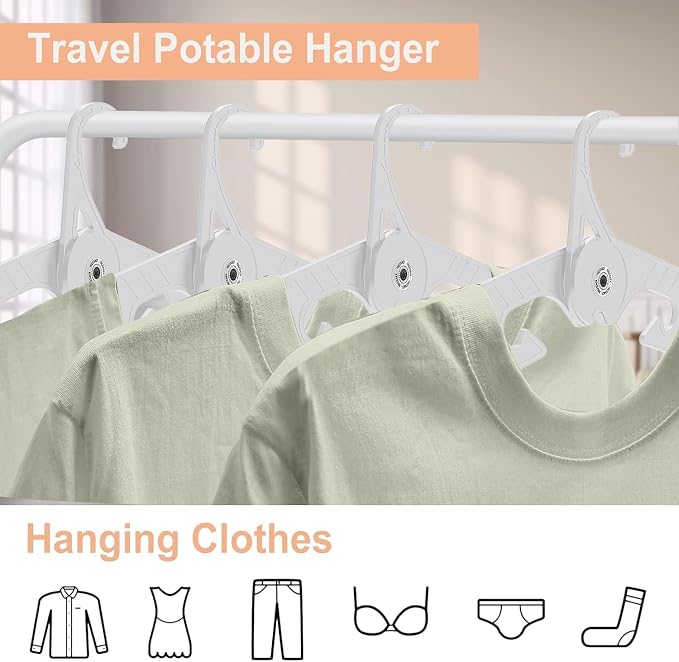 NICEDACK Premium Travel Hangers 3 Pack Portable Folding Clothes Hangers - Image 6