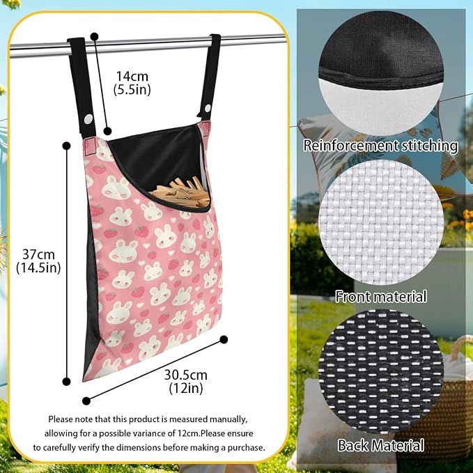 Clothespin Bag for Outdoor Laundry Clothesline and Clothes Pin Holder - Image 6