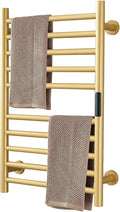 Gold Heated Towel Warmer Radiator Bathroom Accessories, Built-in Timer by DUDYP