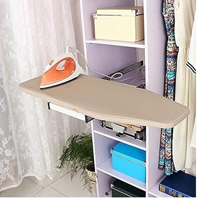 Ironing Board Retractable Pull Out Ironing Board Closet Sliding Out Swivel Iron - Image 3