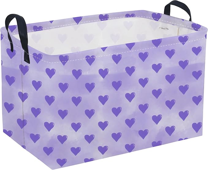 Sanjiaofeng Rectangular Valentine's Day Basket Love Storage Bins, Girls Storage by Sanjiaofen