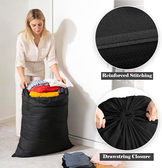 Laundry Bags Extra Large Heavy Duty, Nylon Travel Laundry Bag - Image 4
