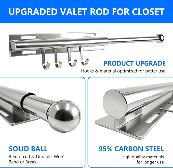 Valet Rod for Closets Pull Out - Image 3