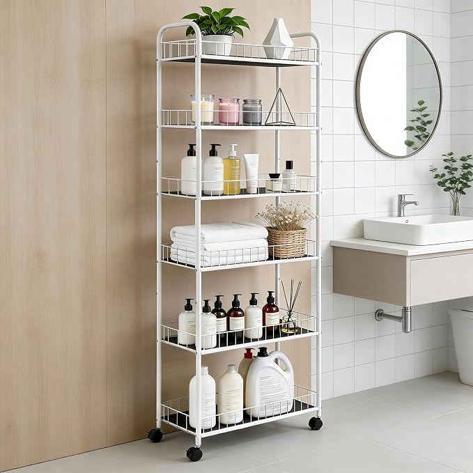 10in 6 Tier Slim Storage Cart by Seadasyoon