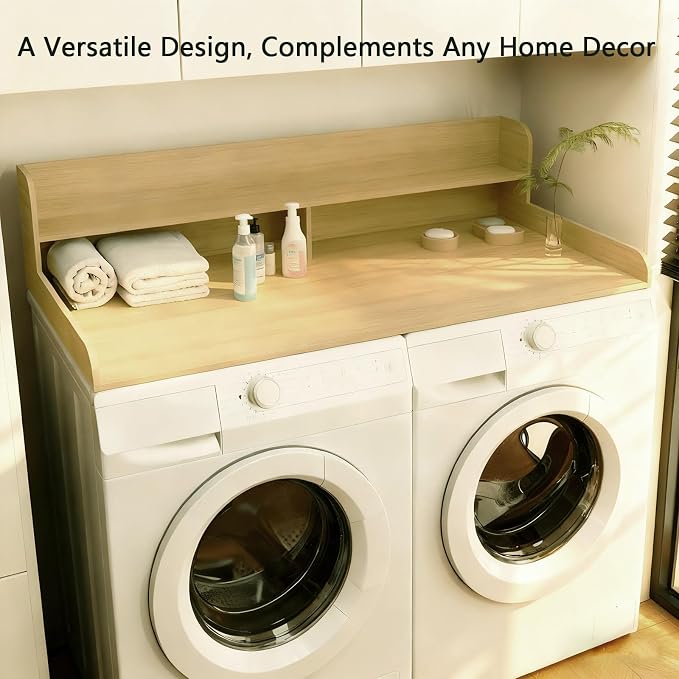 Fabuday 2-Tier Wood Washer Dryer Countertop - Image 4