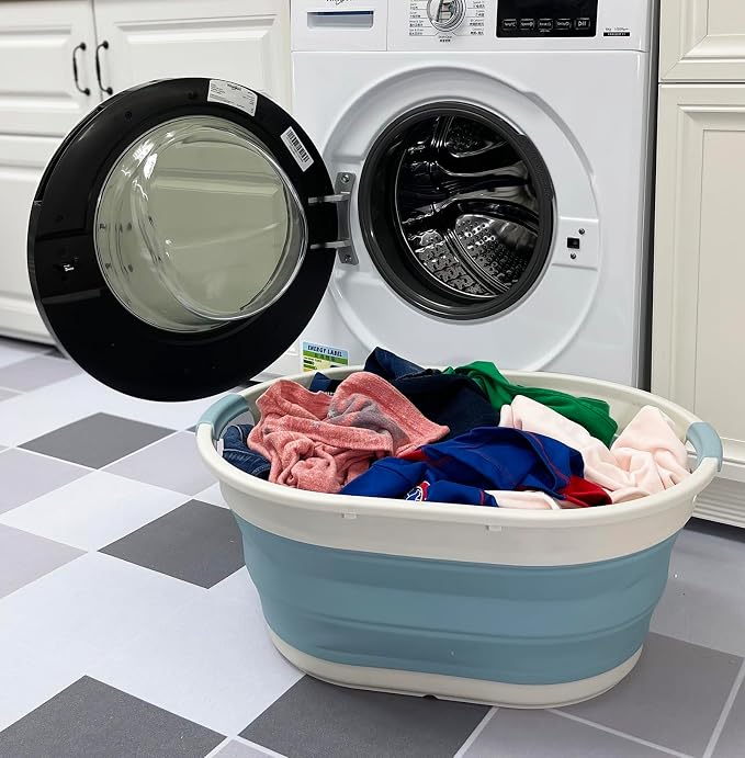 SAMMART 39L Collapsible Plastic Laundry Basket - Image 3
