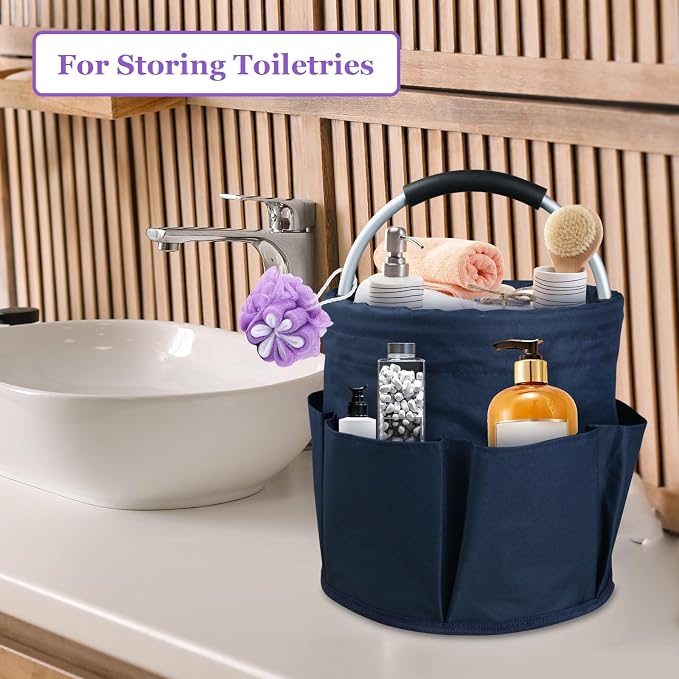 17L Bucket Tool Organizer with 6 Side Pockets, Folding Gardening Tool Bag - Image 8