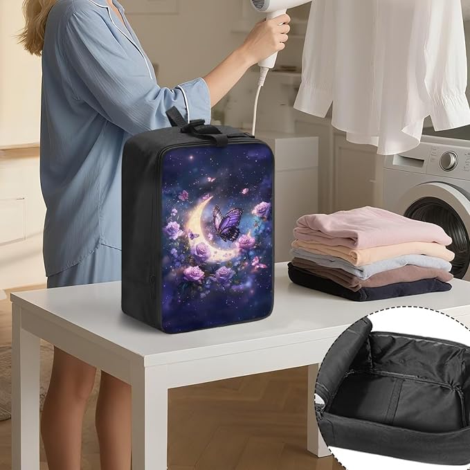 Moon Butterfly Flower Travel Iron Bag Case Foldable Portable Iron Cover - Image 3