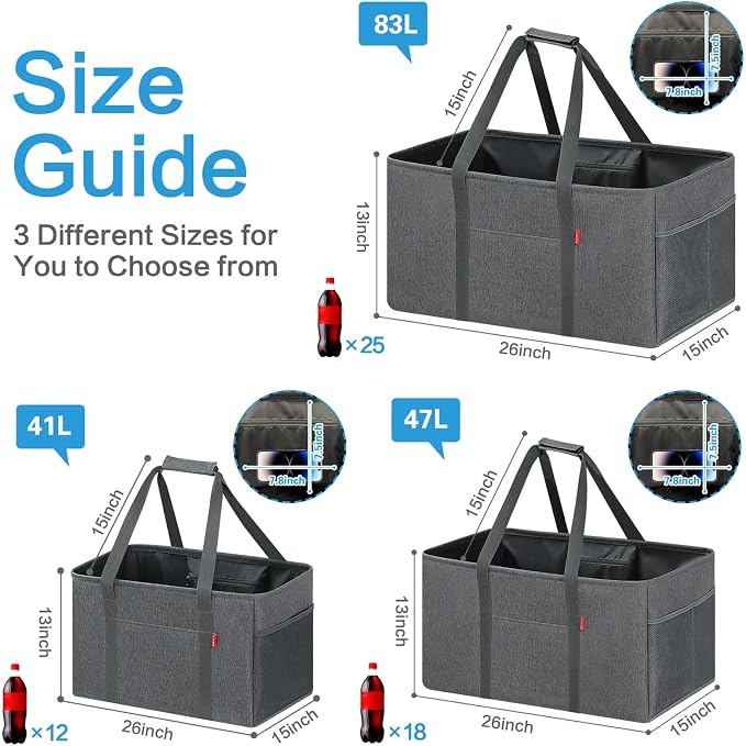 LHZK Standing Extra Large Utility Tote Bag - Image 4