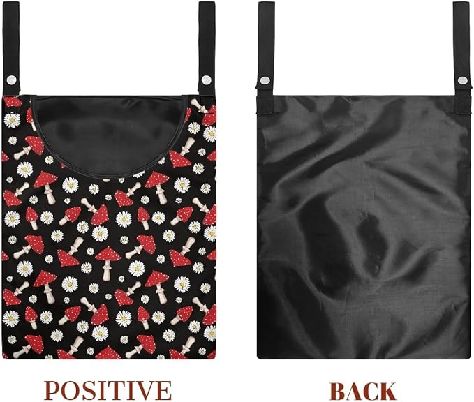 Mushroom Daisy Clothes Pin Hanging Bag Large Capacity Clothesline Peg Organizer - Image 7