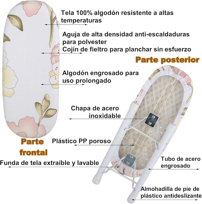 Tabletop Ironing Board with Folding Legs, Foldable Space-Saving Mini Ironing - Image 7