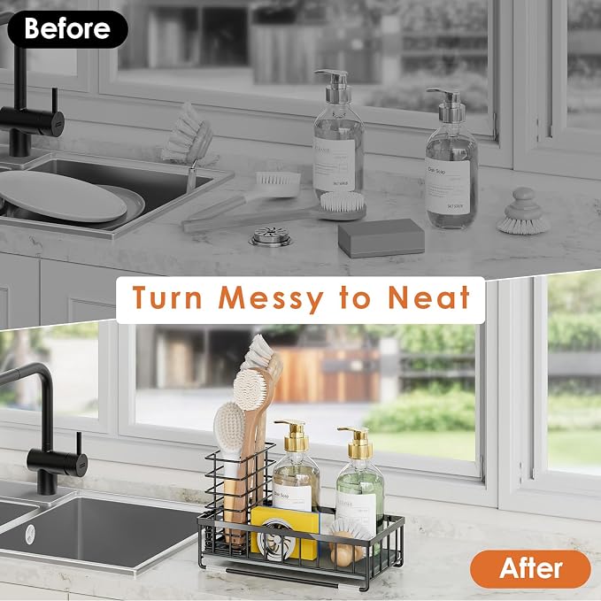 OVICAR Kitchen Sink Caddy Sponge Holder - Image 7