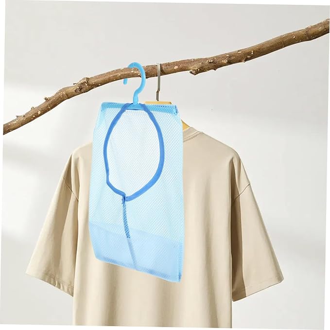 Clothesline Bag for Bathroom Mesh Laundry Bag Hanger Rack Over Door Storage Mesh - Image 9