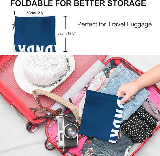 Laundry Bag, Travel Laundry Bag Machine Washable Dirty Clothes Organizer - Image 5