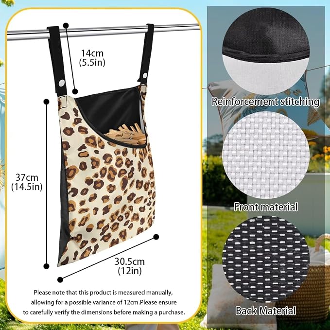 Leopard Print Clothespin Bag - Image 7