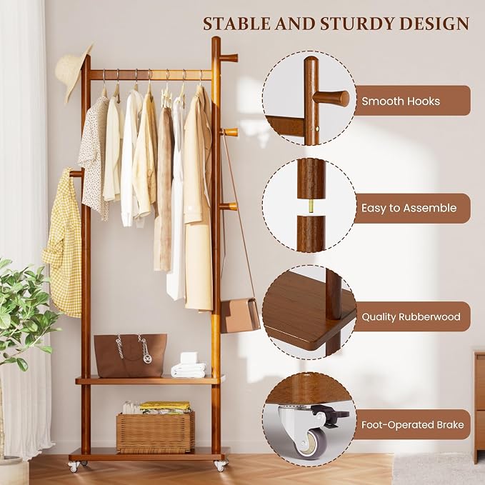 Coat Rack Freestanding Clothing Rack - Image 5