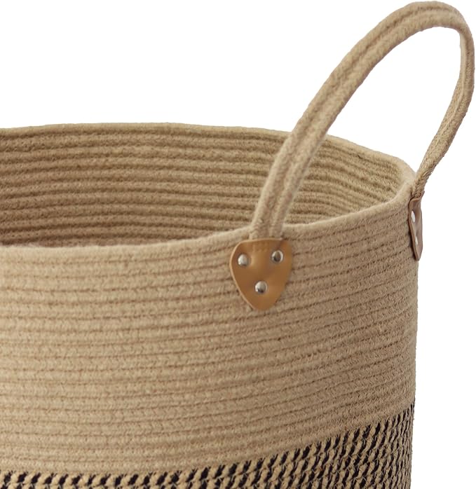 Jute Laundry Hamper Large Woven Rope Storage Basket - Image 4