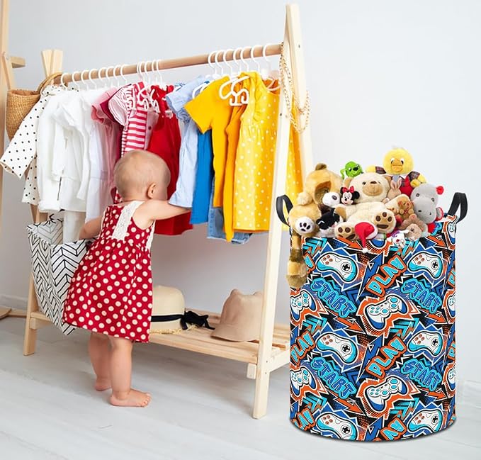 19.7" Laundry Basket, Dirty Clothes Hamper, Waterproof Storage Bin, Room Decor - Image 5