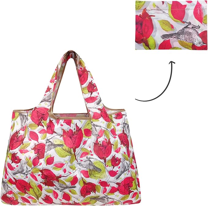 allydrew Large Foldable Tote Nylon Reusable Grocery Bag - Image 5