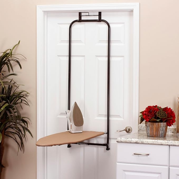 Household Essentials Over-The-Door Steeltop Ironing Board - Image 3