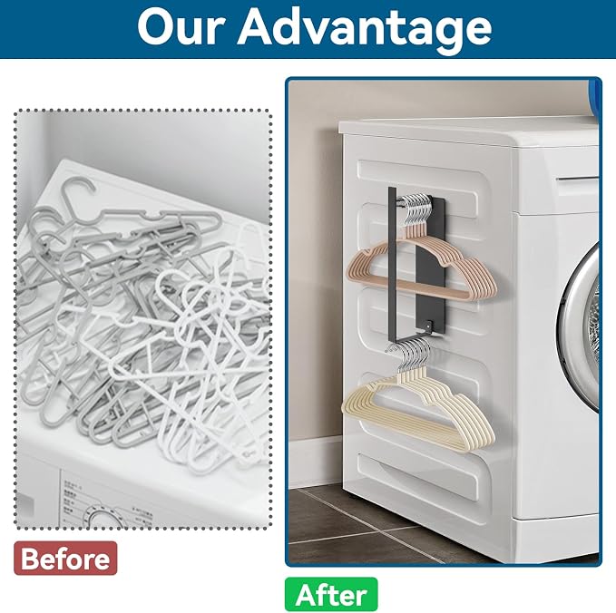 2Pack Strong Magnetic Hanger Organizer Stacker, Sunoyar Magnetic Hanger Holder - Image 4
