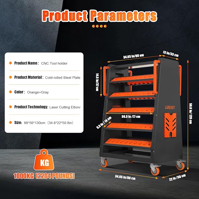 NUOBESTY CNC Tool Rack, BT40/CAT40 Tool Rack Organizer - Image 2