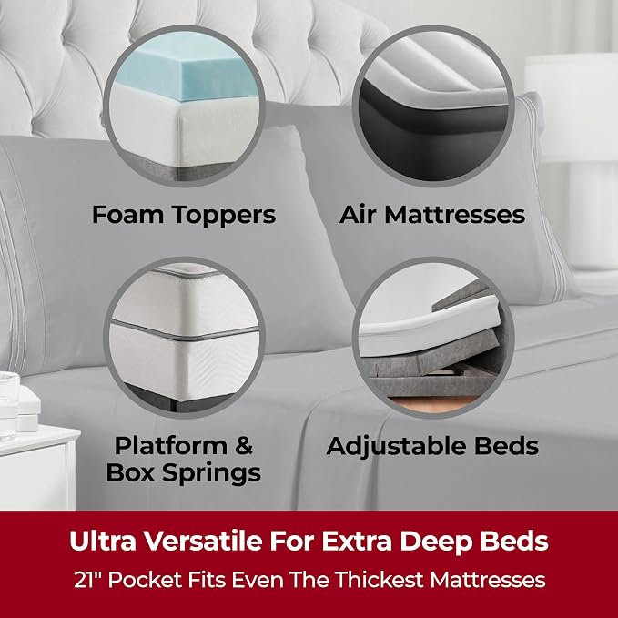 Mellanni Extra Deep Twin Sheets - Image 2
