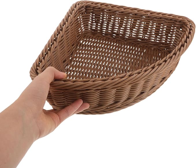 3pcs Imitation Rattan Woven Corner Basket - Image 6