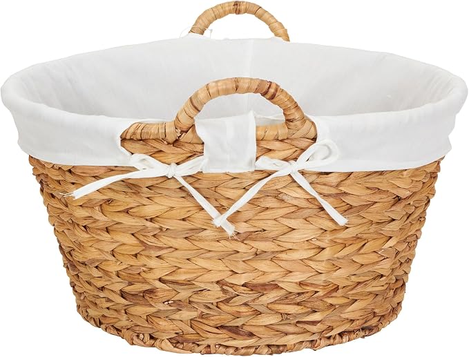 Household Essentials Round Wicker Laundry Basket - Image 8