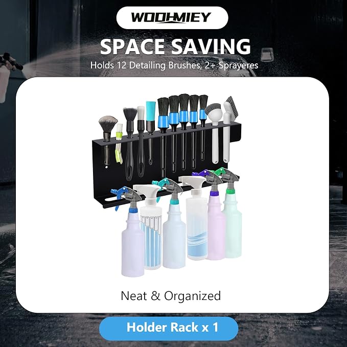 Wall Mounted Spray Bottle Holder and Detailing Brush Rack, Car Detailing - Image 6