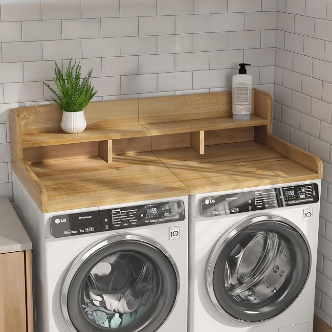 Washer Dryer Countertop, Laundry Wood Shelf Topper - Image 6