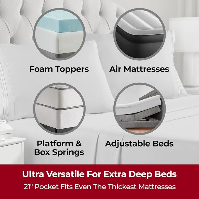 Mellanni Extra Deep Queen Sheets - Image 2