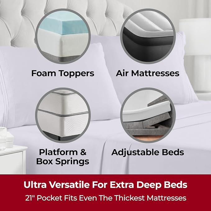 Mellanni Extra Deep Queen Sheets - Image 2