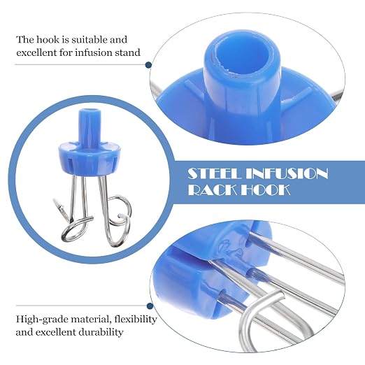 GLEAVI 2pcs Pole to Hang Iv Portable Hook Infusion Rack Hanger Hook - Image 8