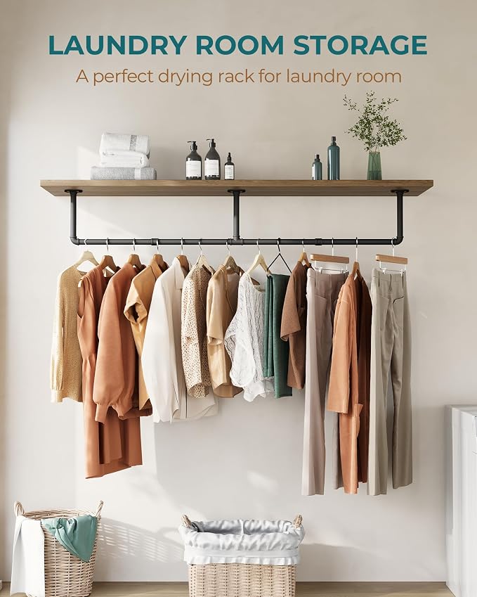 OROPY Clothes Rack, 65.7" Industrial Pipe Clothing Rack 2 Pack - Image 7