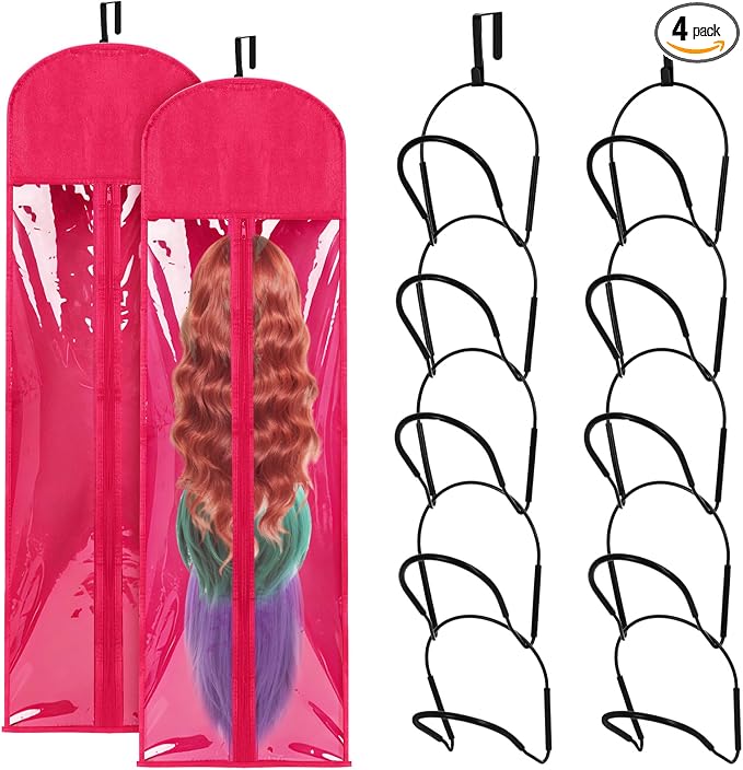 Blulu 10 Pcs Wig Hangers Rack for Multiple Wigs by Blulu