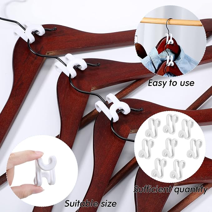Unittype 150 Pcs Space Saving Hanger Hooks, Clothes Hanger Connector Hooks - Image 5