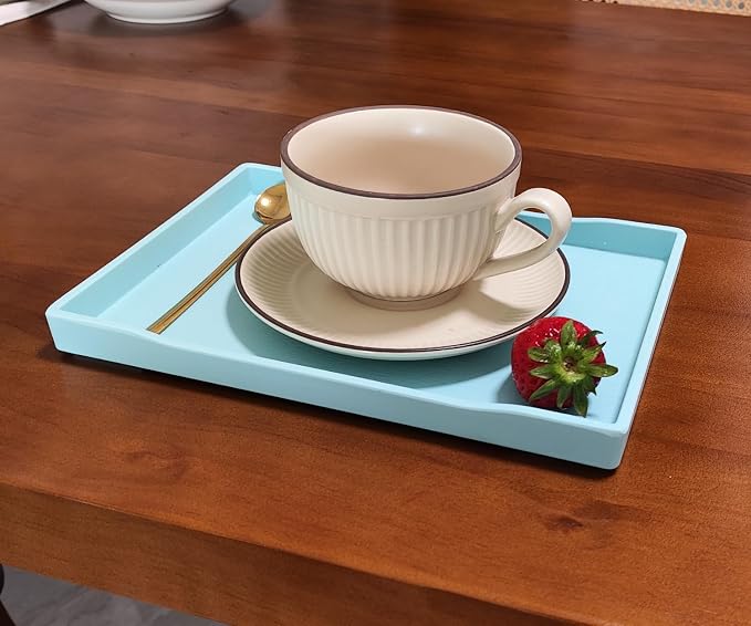Blue Small Serving Tray, Countertop Organizer - Image 3